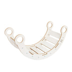 White Wooden Dream Rocker with Pillow and Slide - Large