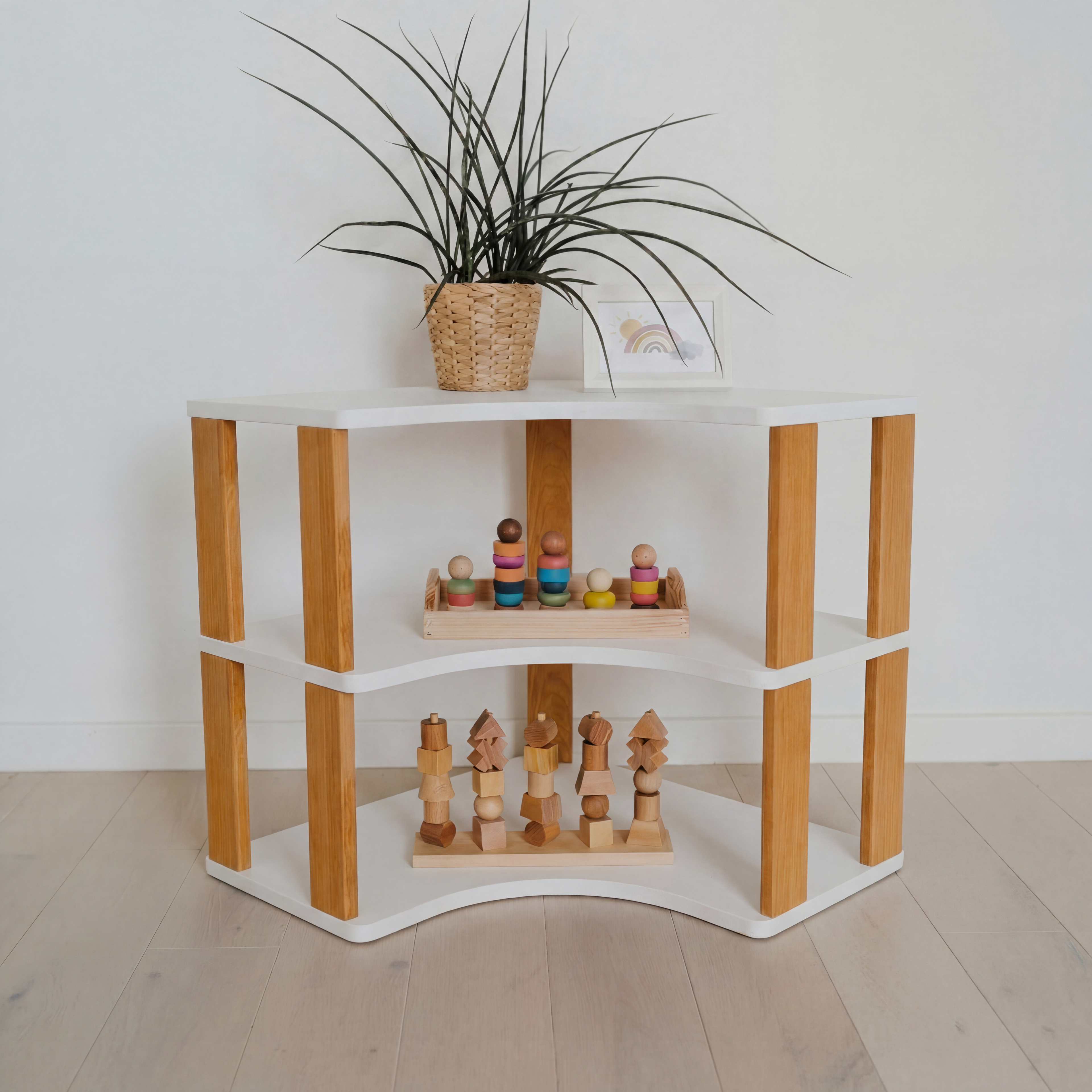 Montessori lentyna KAMPINĖ (3 lentynų)