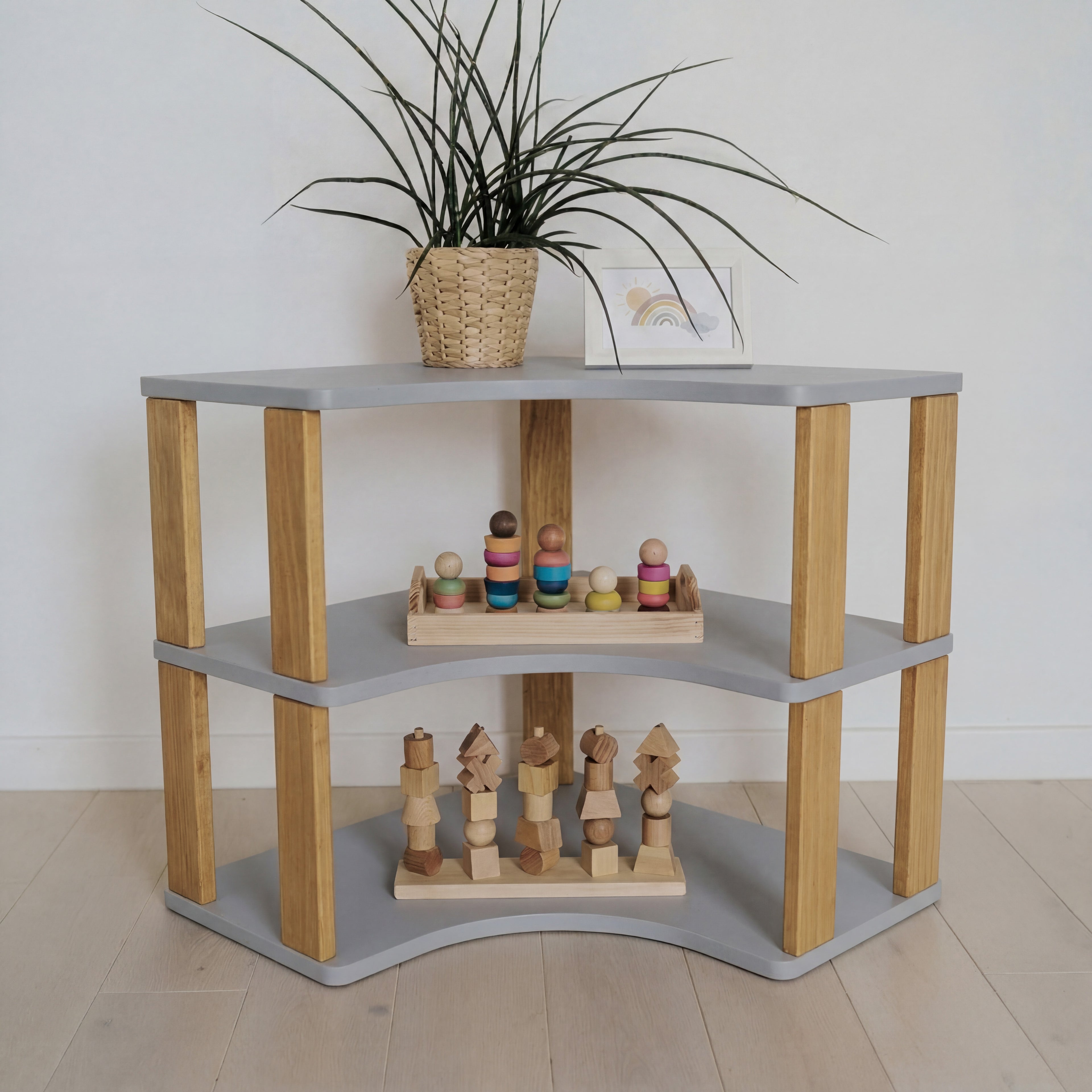 Montessori lentyna KAMPINĖ (3 lentynų)