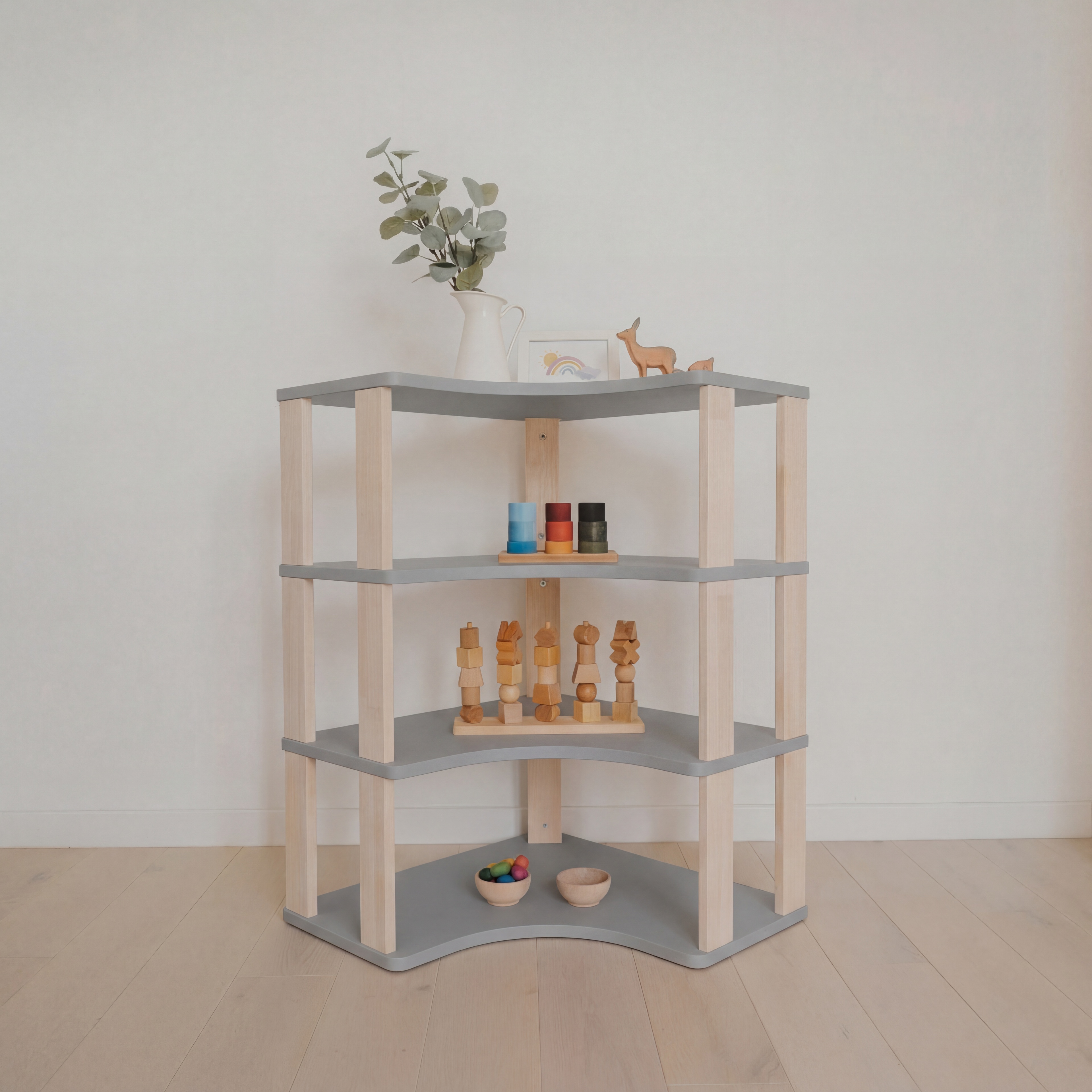 Montessori lentyna KAMPINĖ (4 lentynų)