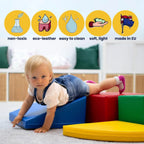Soft Play 7 Foam Block Set - Pastel Pink Discoverer