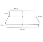 Small Modular Sofa for Kids - Churros White