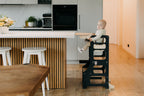 3 in 1 Montessori bokštelis – staliukas su maitinimo kėdute