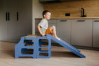 2 in 1 Montessori bokštelis – staliukas su čiuožykla